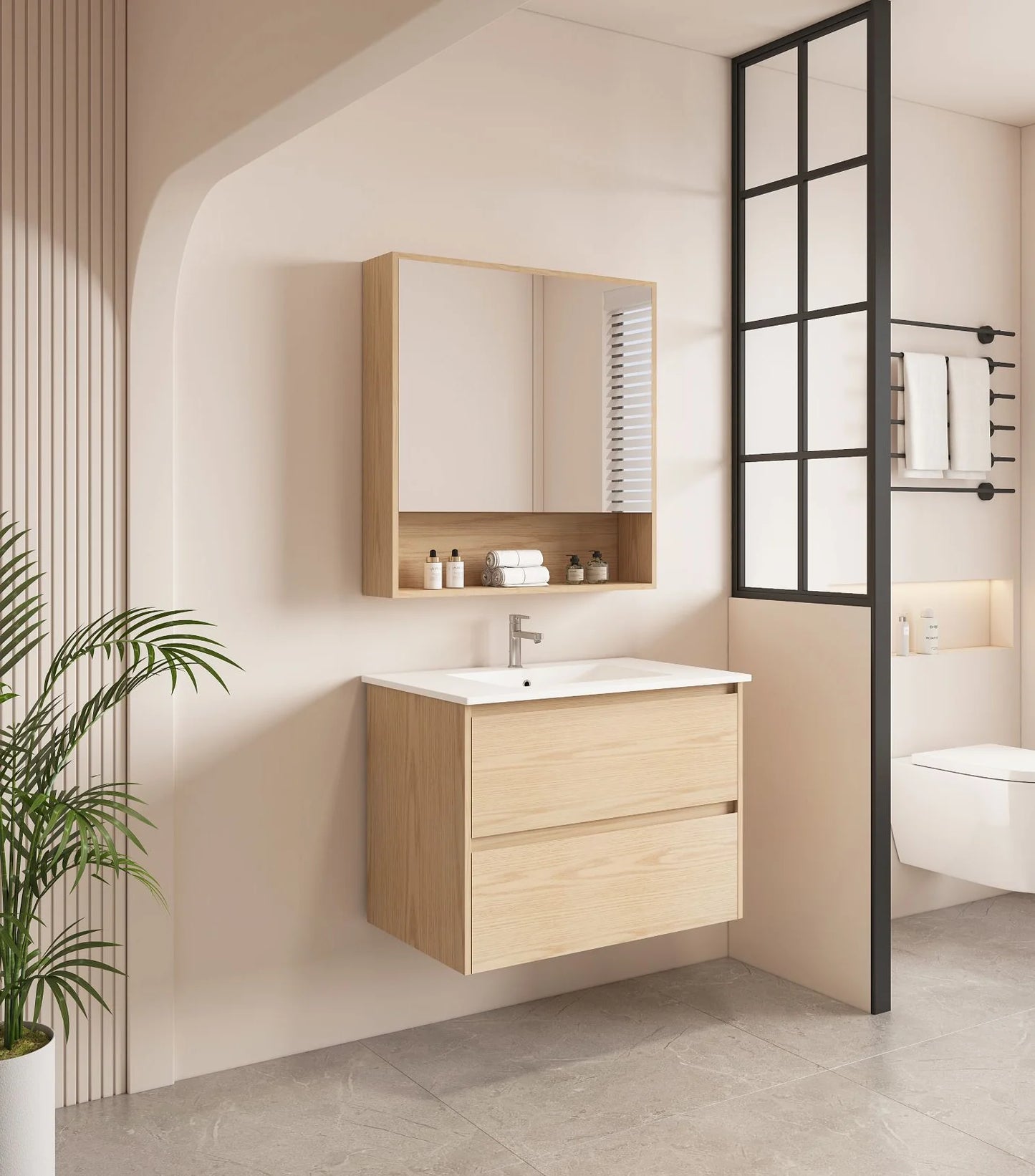 Hera 750mm Wall-Hung Vanity Tasmanian Oak