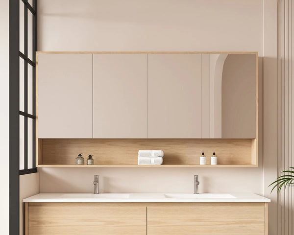 Hera 1500mm Shaving Cabinet Tasmanian Oak