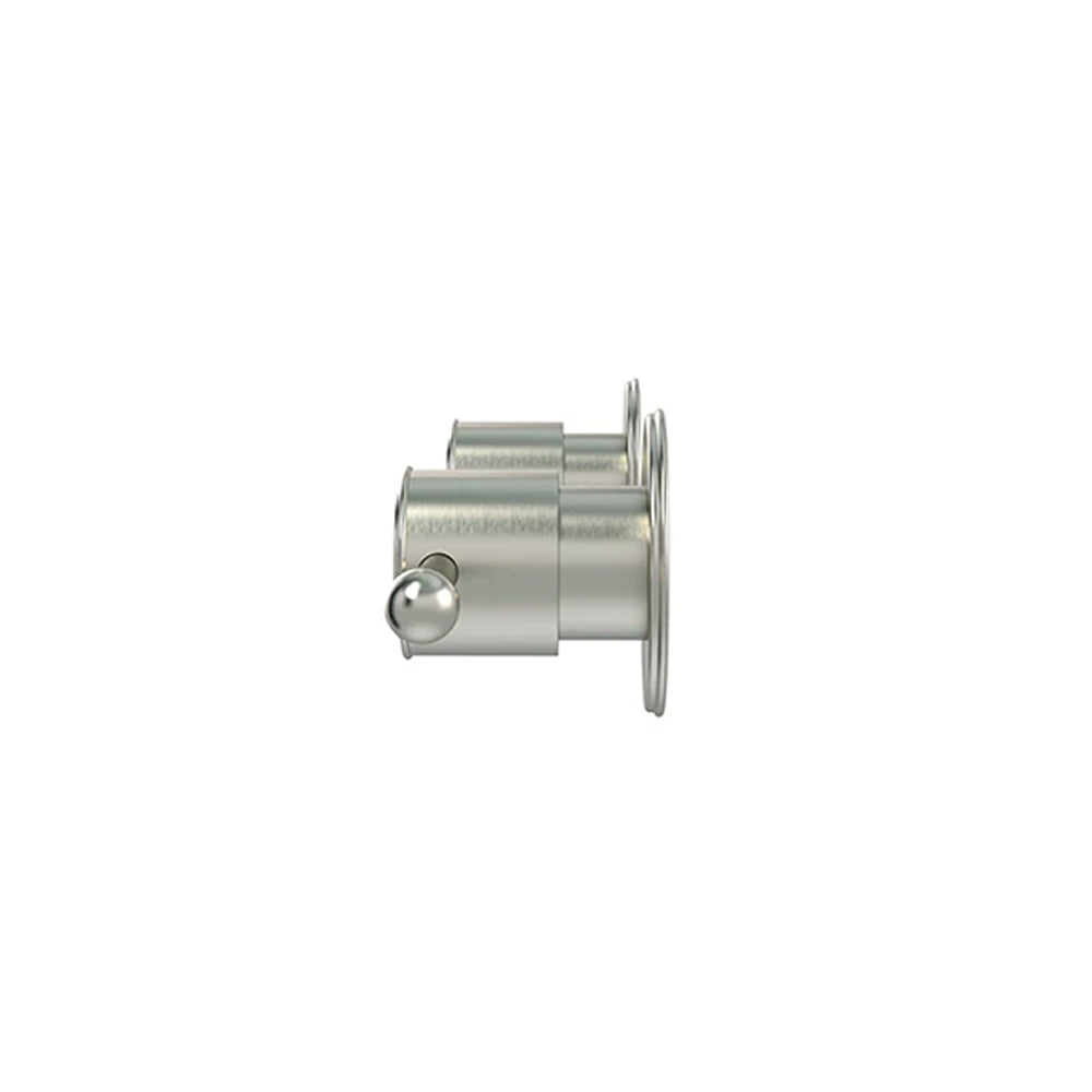Meir Harrington Quarter Turn Wall Tap Set Brushed Nickel