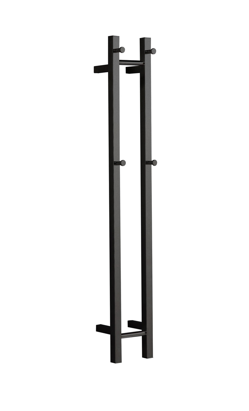 Hotwire Vertical Heated Towel Rail 2 Bars Black