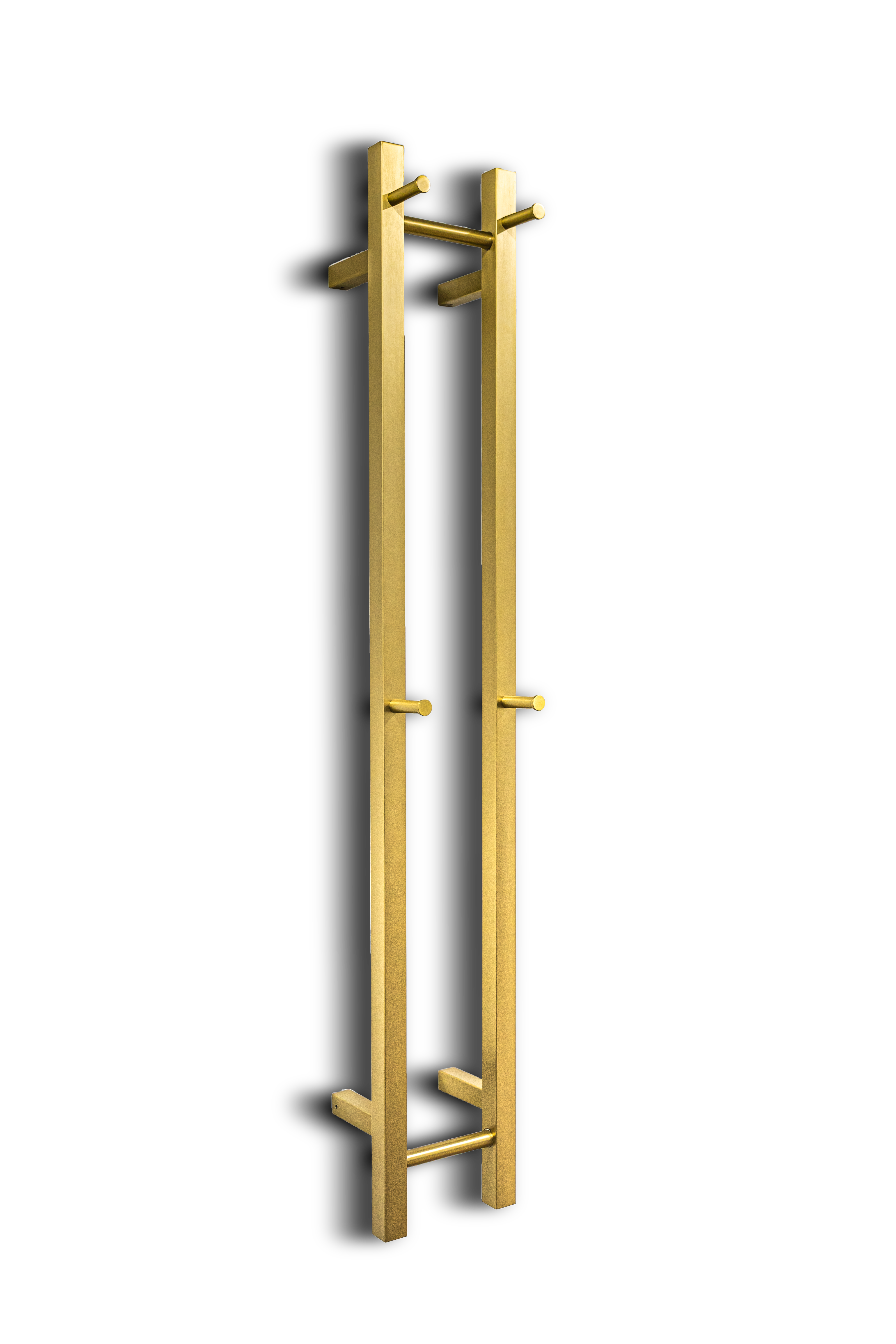 Hotwire Vertical Heated Towel Rail 2 Bars Gold