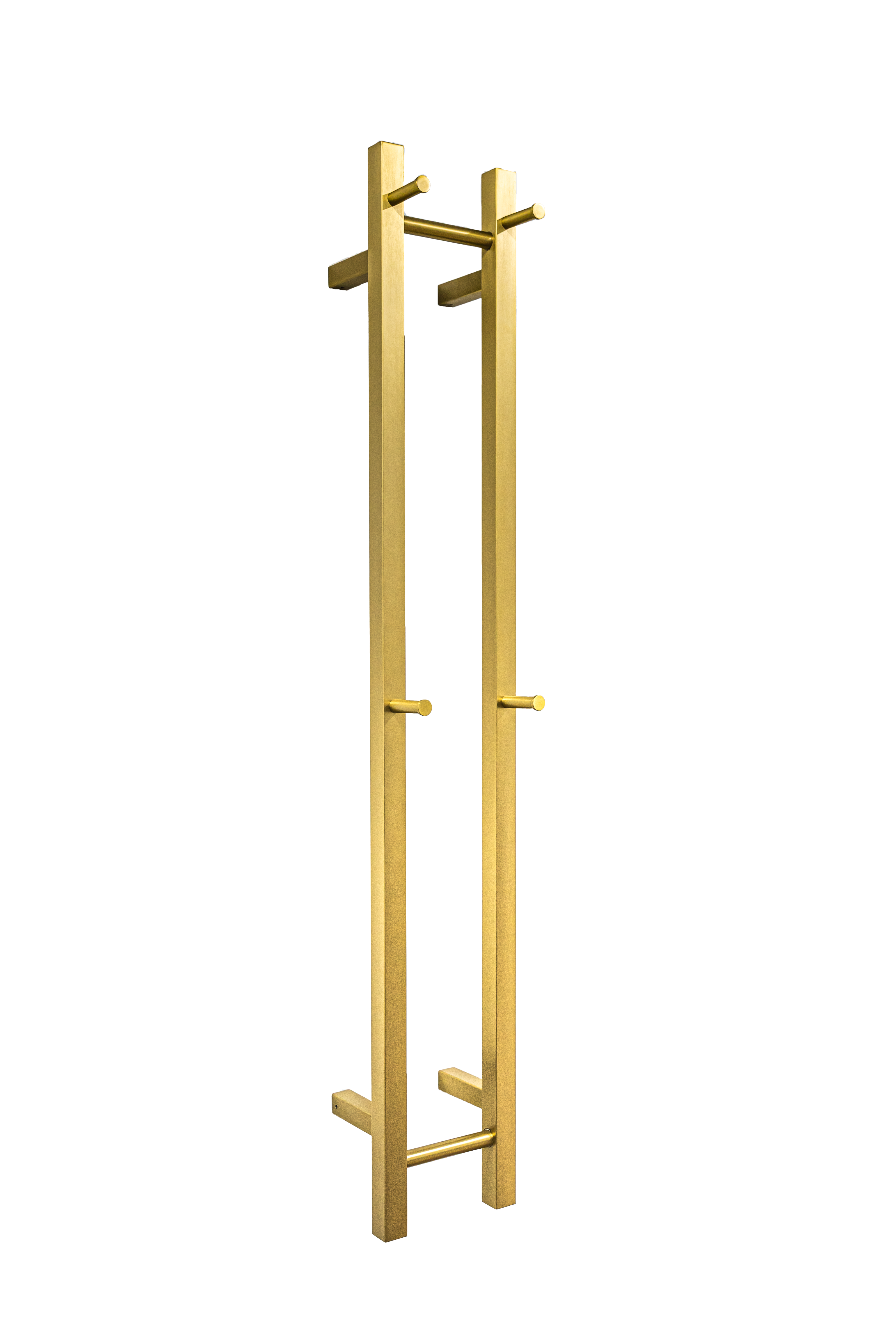 Hotwire Vertical Heated Towel Rail 2 Bars Gold