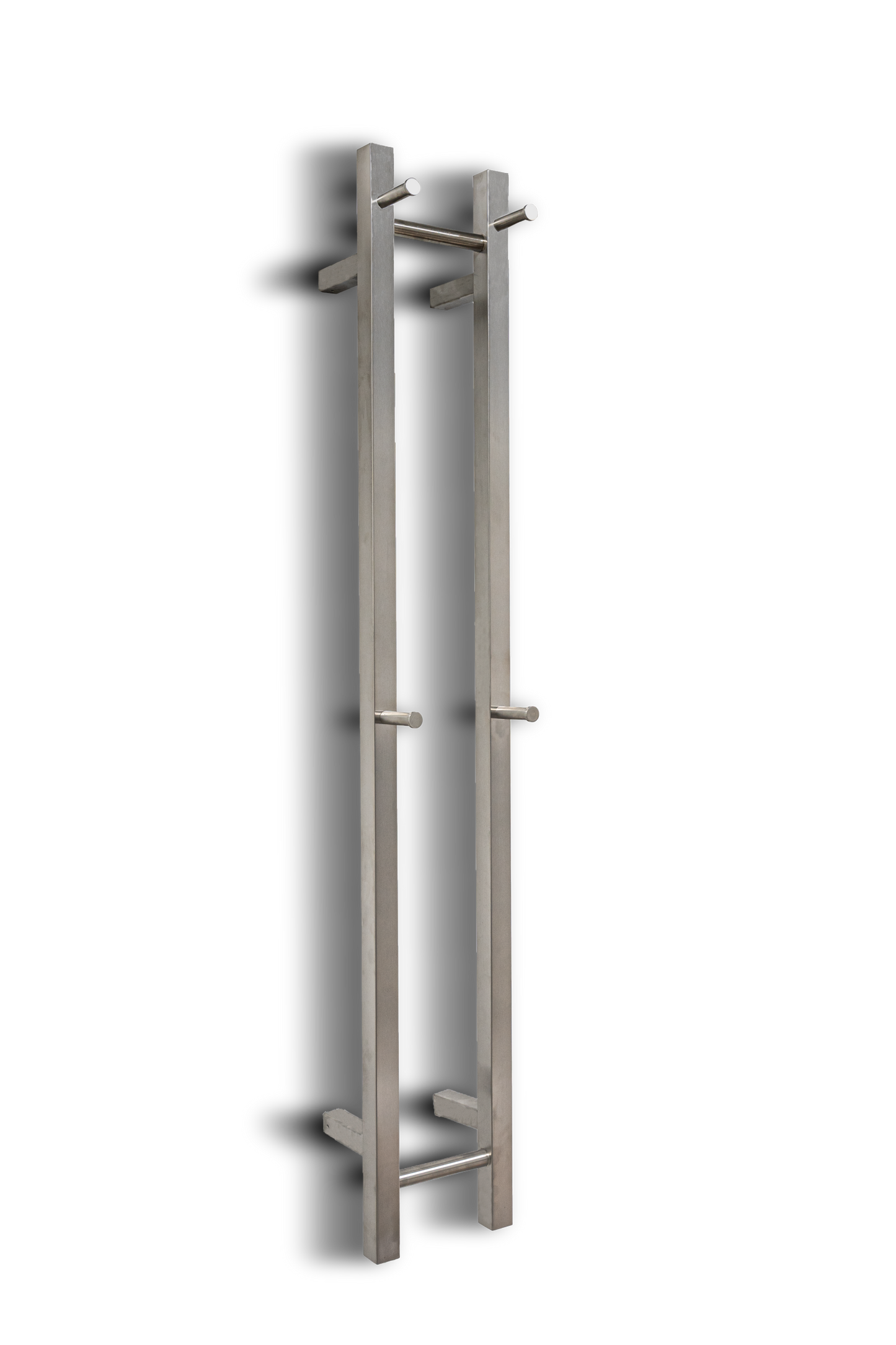 Hotwire Vertical Heated Towel Rail 2 Bars Brushed Nickel