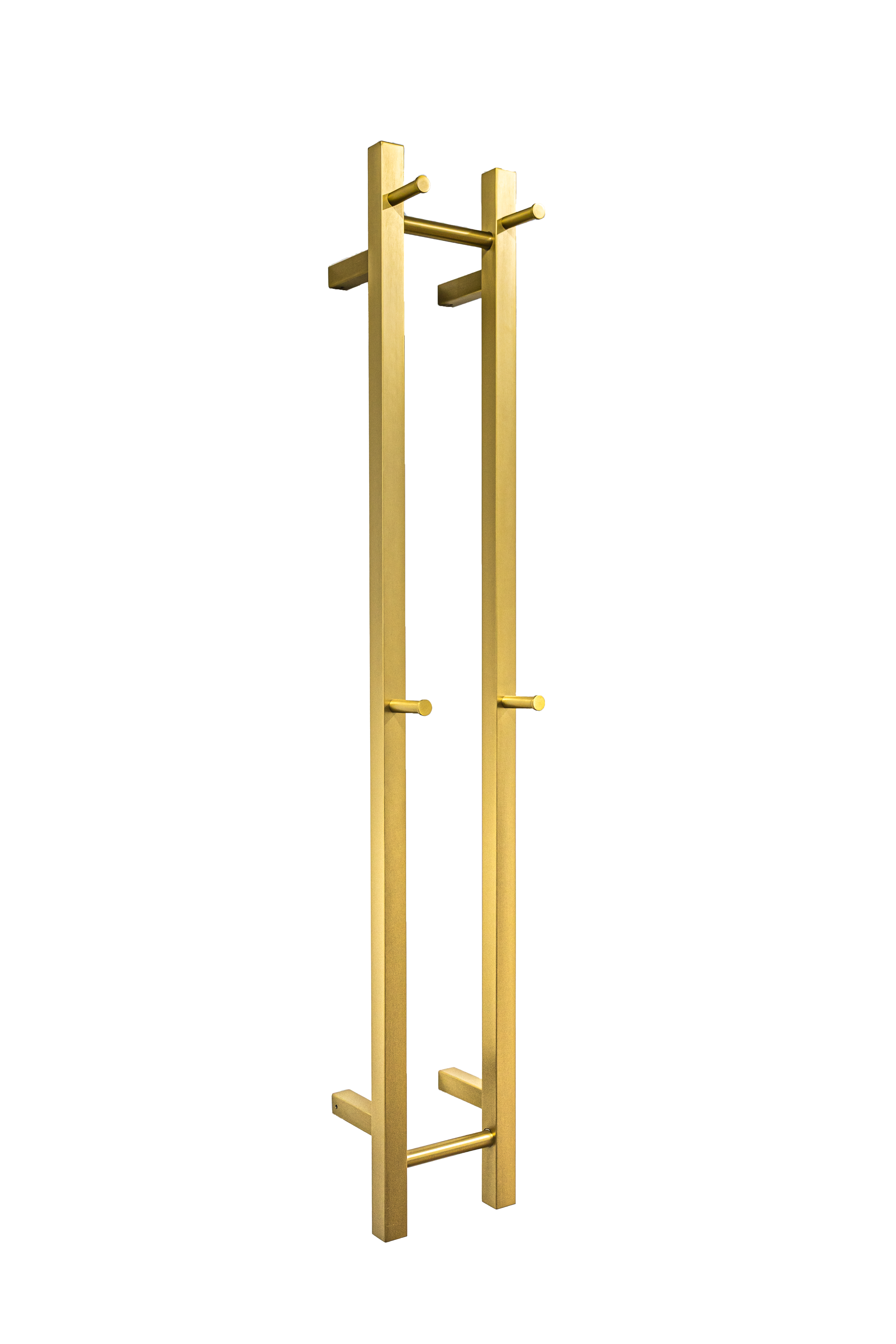 Hotwire Vertical Heated Towel Rail 2 Bars Gold