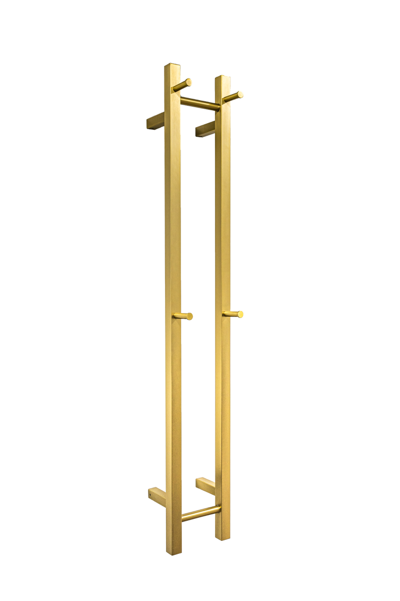 Hotwire Vertical Heated Towel Rail 2 Bars Gold