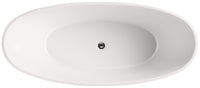 Ovia Ikaris 1500mm Double High Back Freestanding Acrylic No Overflow Bath Tub - Gloss White