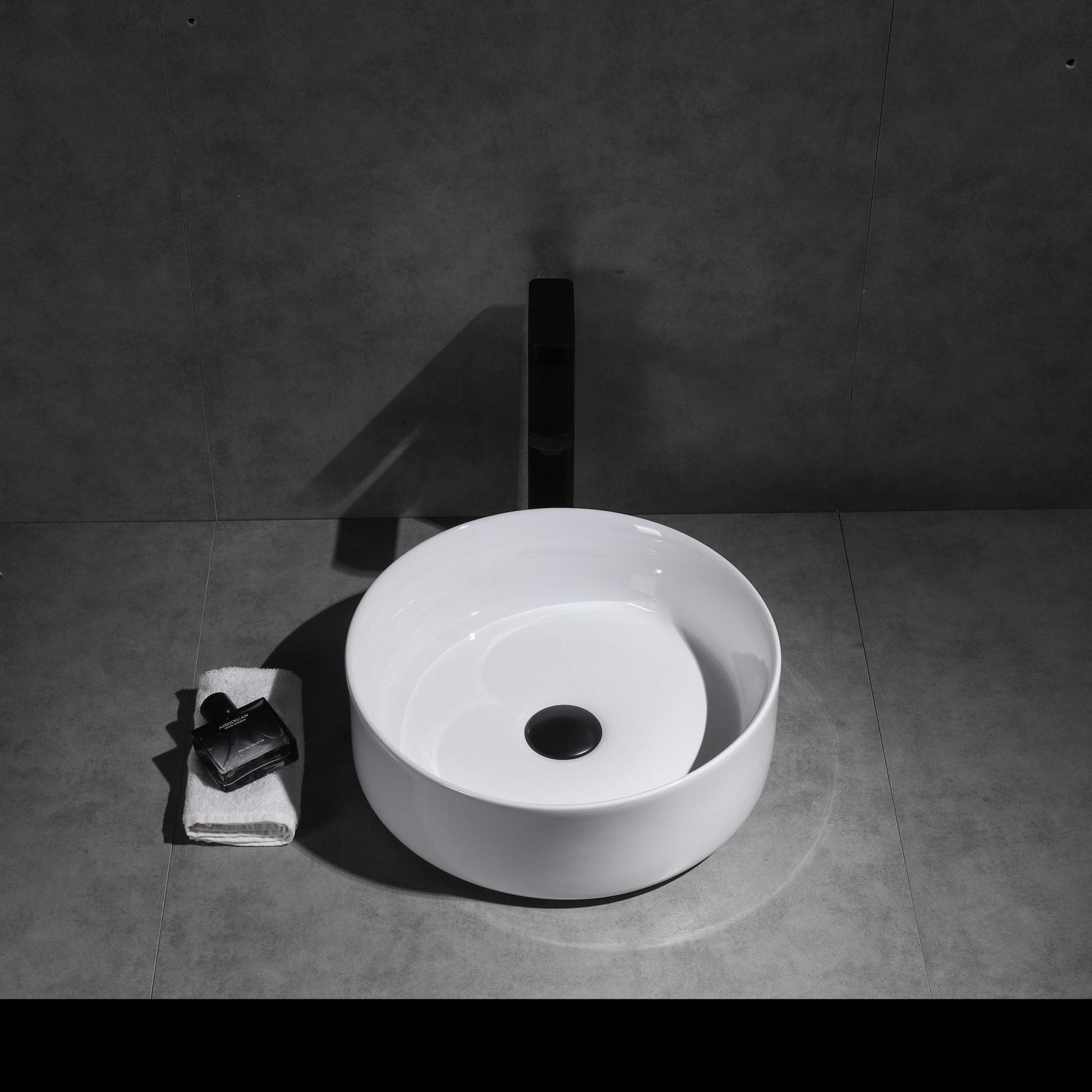 Ovia Gloss White 360x360x120mm Round Counter Top Basin