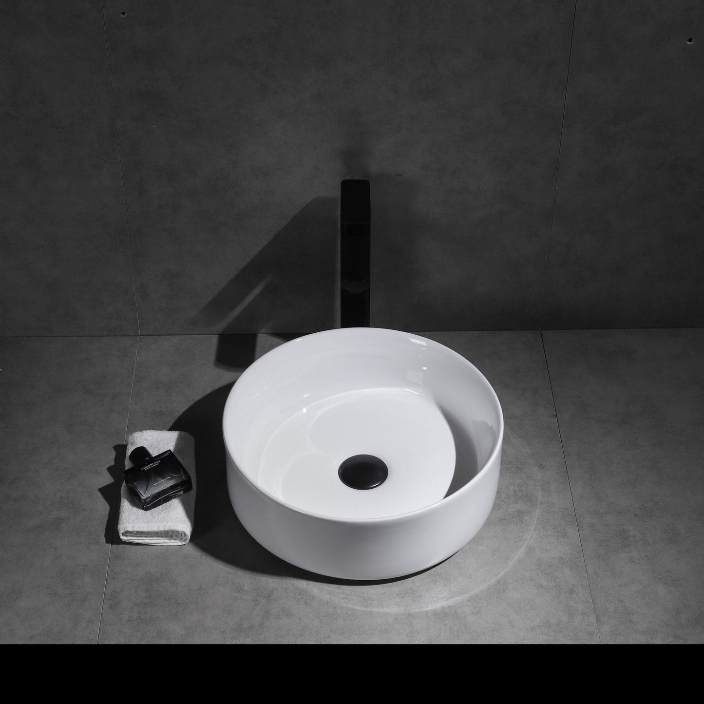 Ovia Gloss White 360x360x120mm Round Counter Top Basin