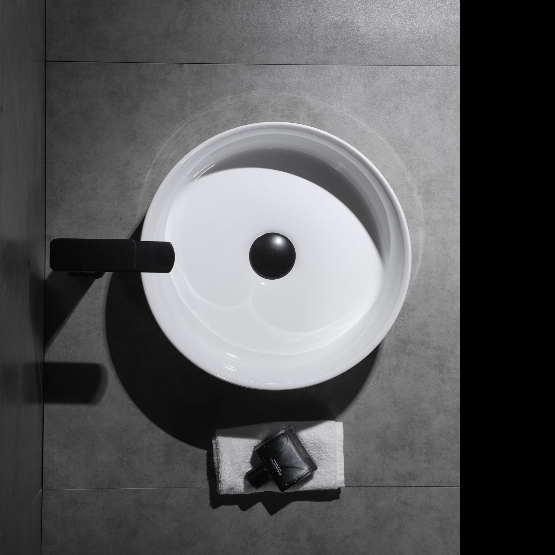 Ovia Gloss White 360x360x120mm Round Counter Top Basin