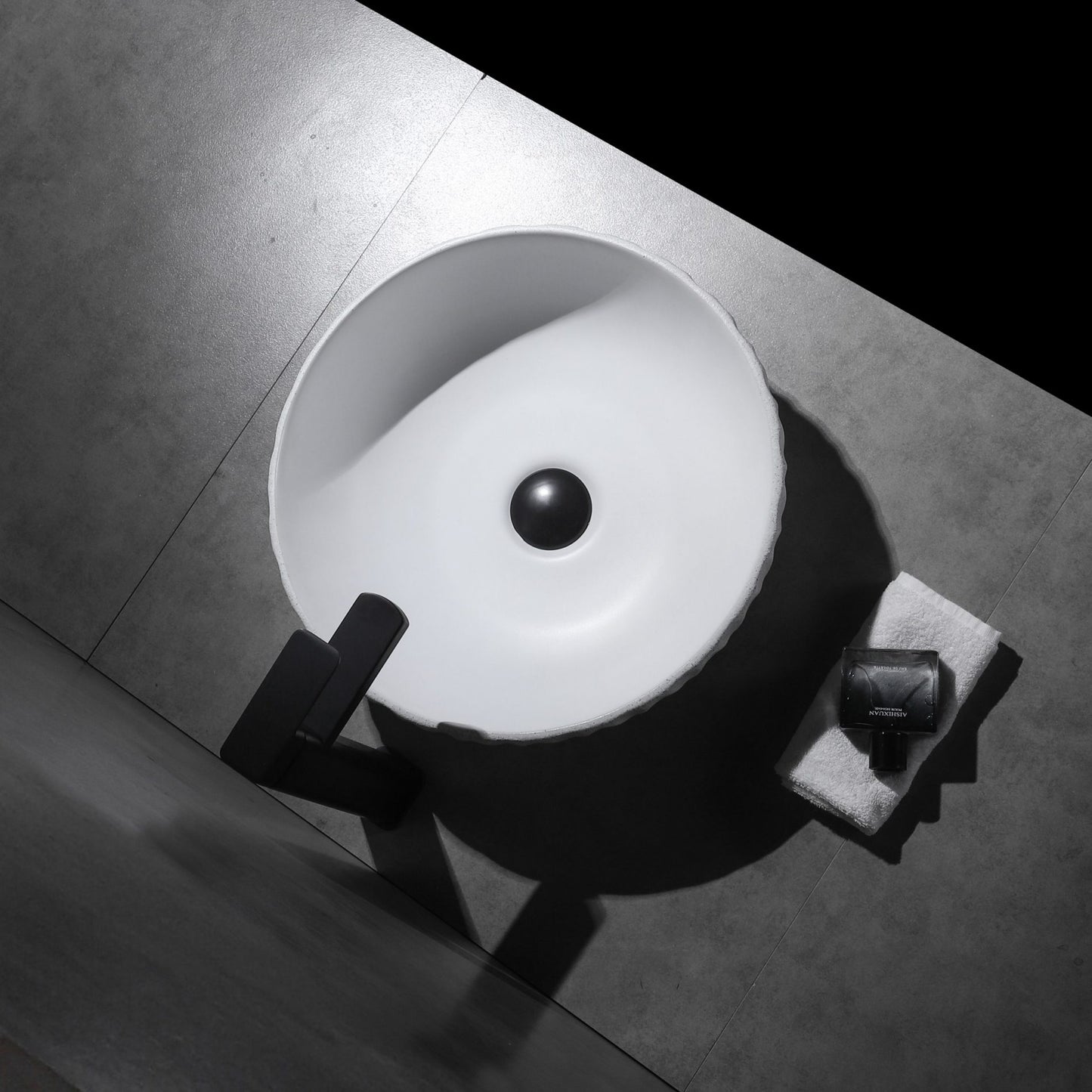 Ovia Claya Art Ruby Matt White Textured Above Counter Basin 400mm x 135mm