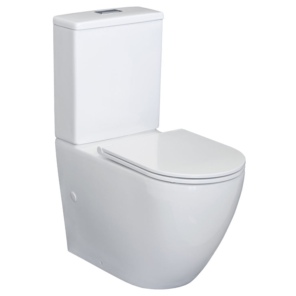 Fienza ALIX Rimless Ambulant Back-to-Wall Toilet Suite Slim Seat Short Projection