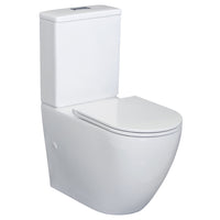 Fienza Alix Rimless Ambulant Back-to-Wall Toilet Suite Slim Seat Short Projection