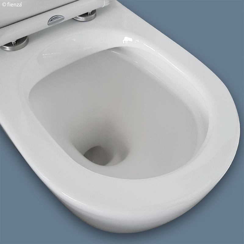 Fienza ALIX Rimless Ambulant Back-to-Wall Toilet Suite Slim Seat Short Projection