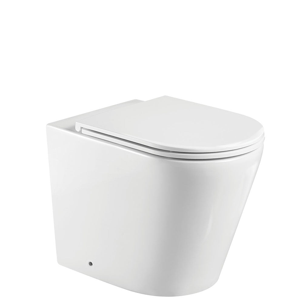 Fienza Aluca Tornado Rimless Wall-Faced Toilet Pan Slim Seat