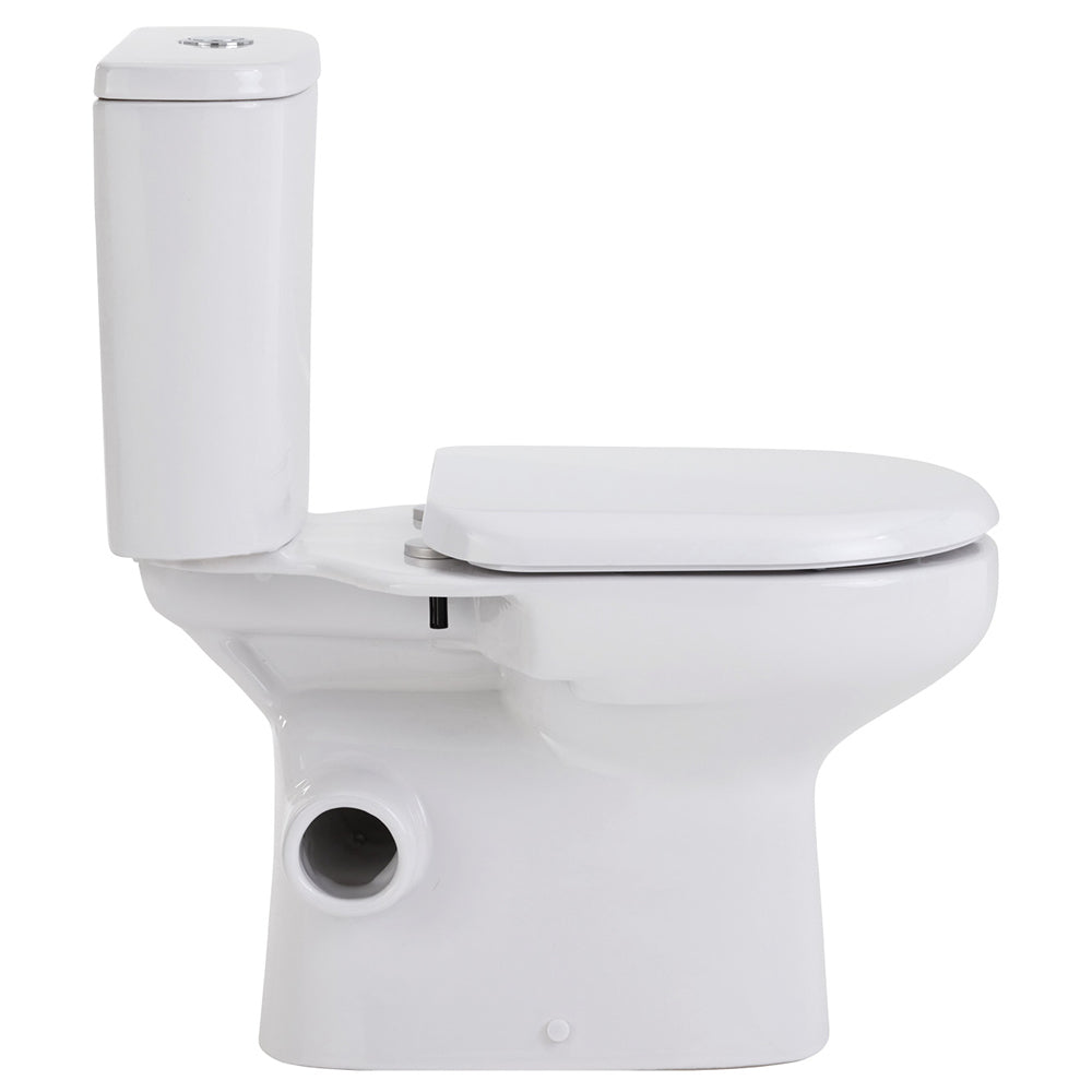 Fienza Petra Close-Coupled Toilet Suite, Left Skew Trap, Gloss White