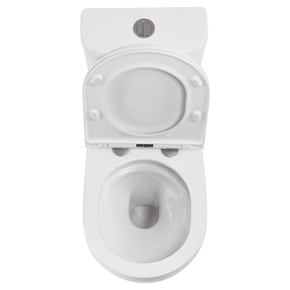 Fienza Petra Close-Coupled Toilet Suite, Left Skew Trap, Gloss White