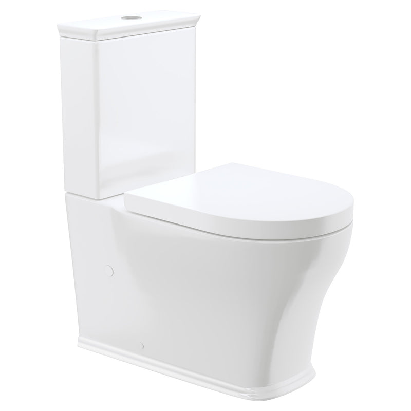 Lillian Tornado Flush Back-to-Wall Toilet Suite Gloss White S Trap