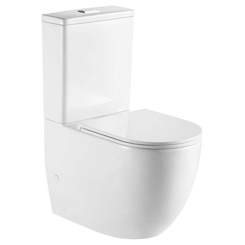 Joli Tornado Flush Back-to-Wall Toilet Suite Gloss White with Slim Seat S Trap