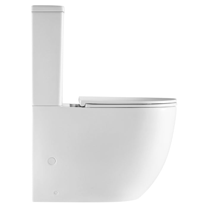 Joli Tornado Flush Back-to-Wall Toilet Suite Gloss White with Slim Seat S Trap