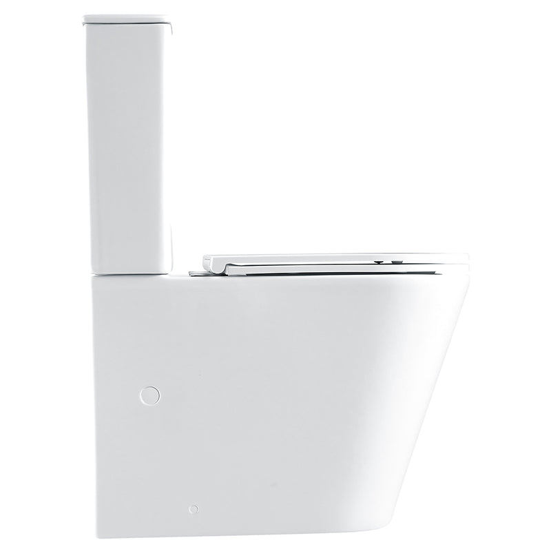 Fienza ALUCA Tornado Flush Slim Cistern Back-to-Wall Toilet Suite, Gloss White with Slim Seat