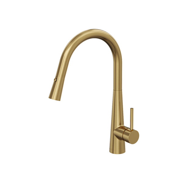 Linsol Kashi Pull Out Sink Mixer - Brushed Brass