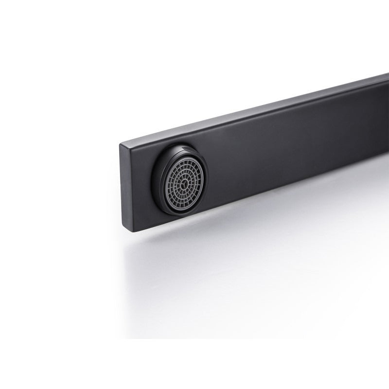 Aquaperla Quadra Electroplated Black Kitchen Sink Mixer Tap 360° Swivel Solid Brass