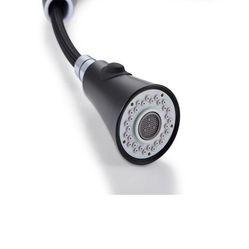 Aquaperla Euro Round Electroplated Black Pull Out Kitchen Sink Mixer Tap 360° Swivel Solid Brass