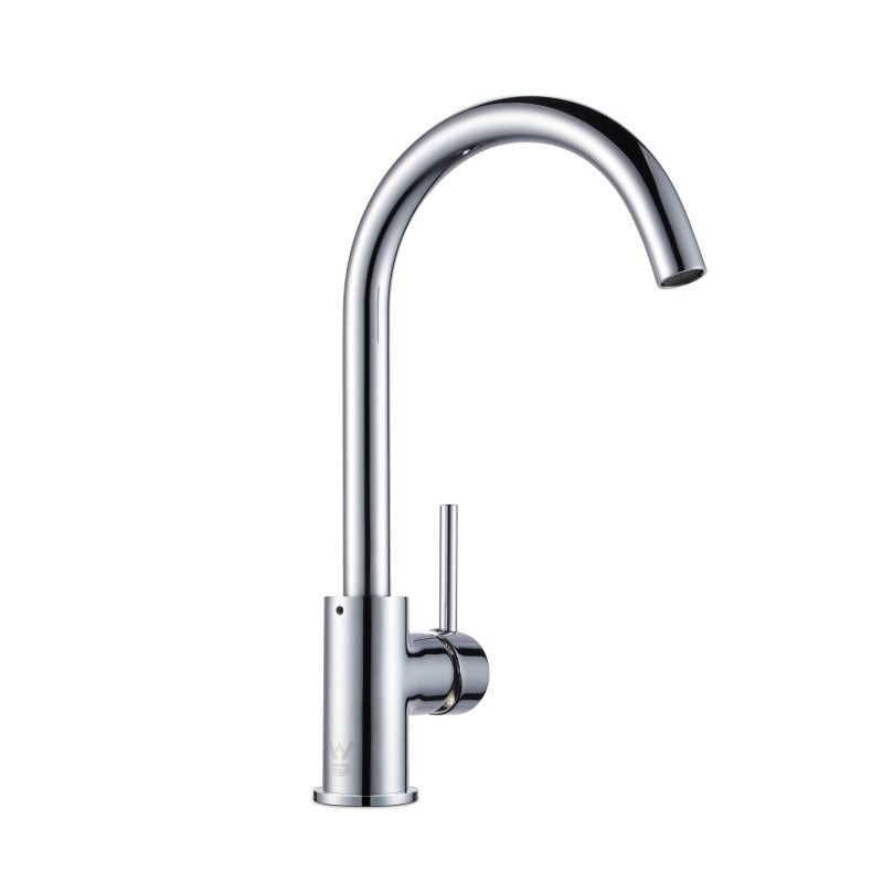 Aquaperla Euro Classic Round Chrome Standard 360° Swivel Kitchen Sink Mixer Tap