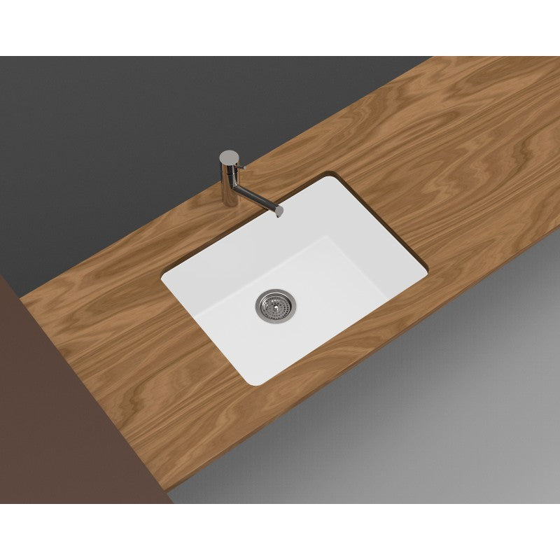 635x470mm White Granite Undermount Kitchen Sink Single Bowl