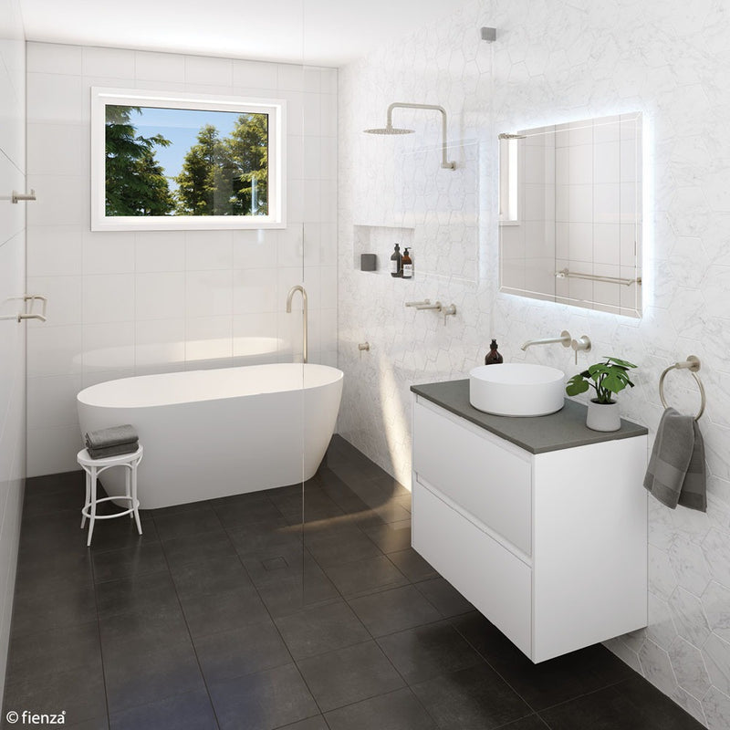 Kaya Toilet Roll Holder Brushed Nickel