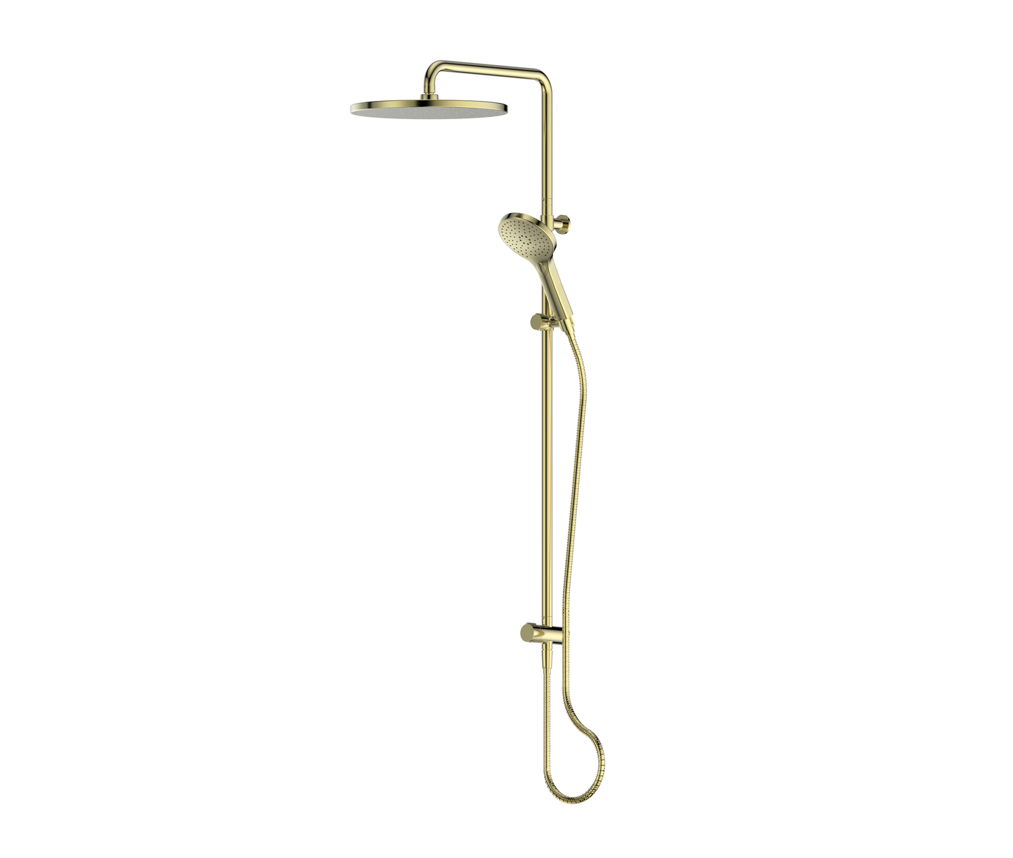 Greens Lavish BubbleJET Twin Rail Shower Brushed Brass