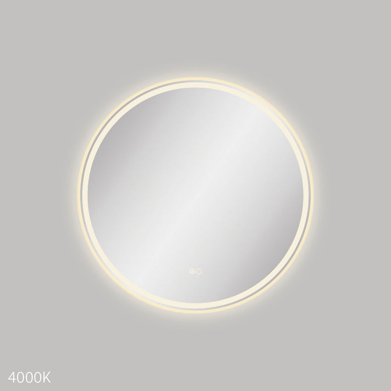 Fienza Reba LED Urban Brass Framed Mirror, 900mm