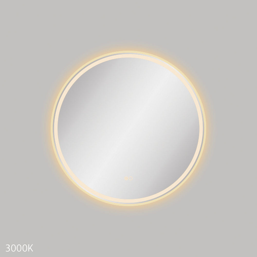 Fienza Reba LED Urban Brass Framed Mirror, 900mm