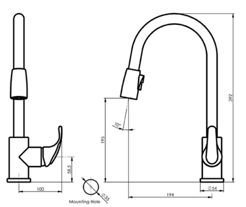 Greens Regency Pull-Down Sink Mixer