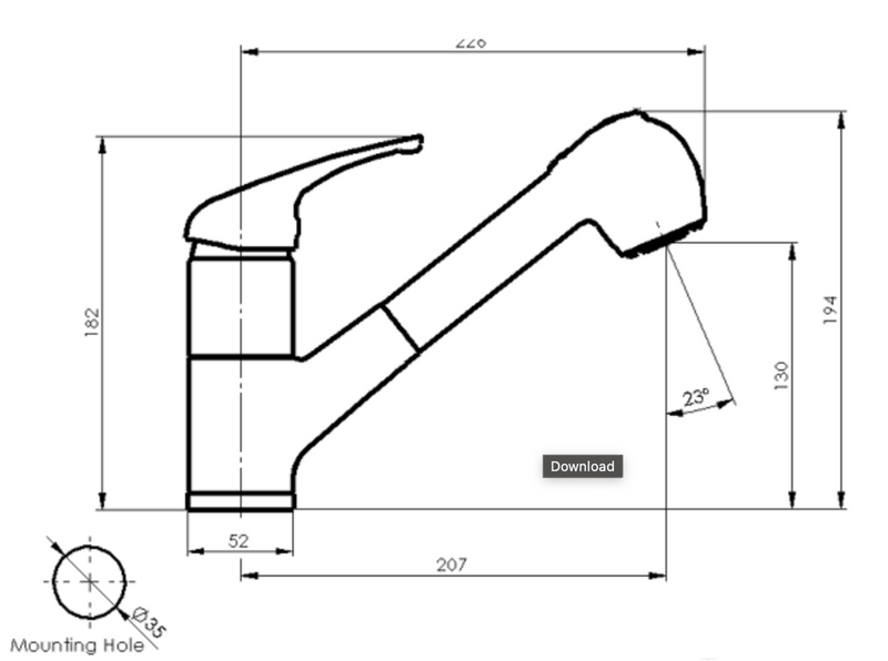 Greens Regency Pull-Out Sink Mixer