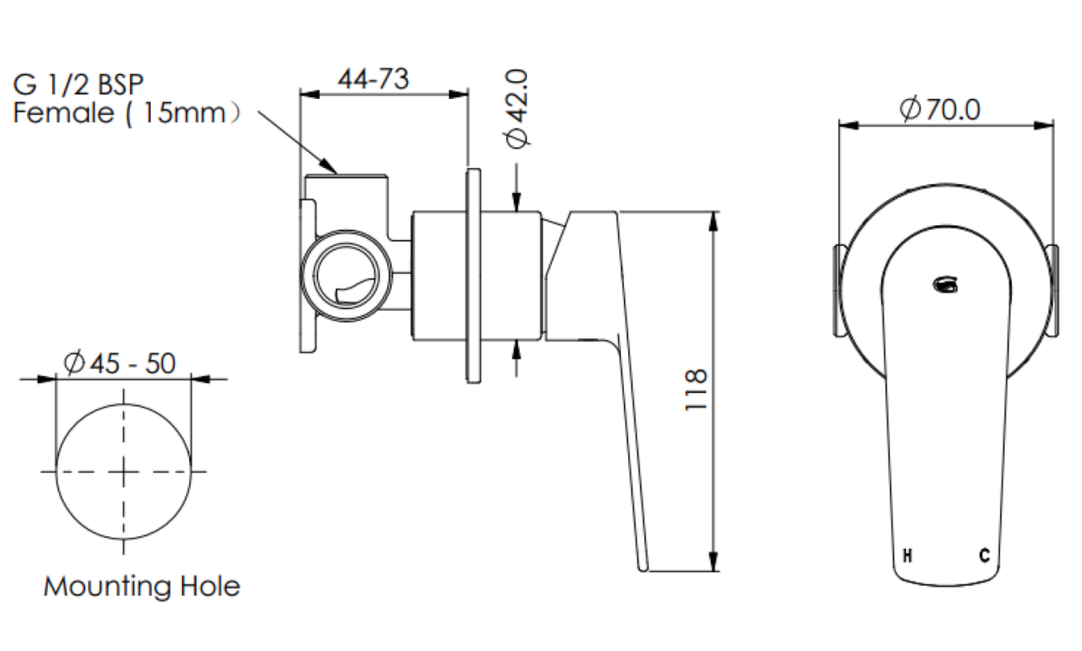 Greens Novi Shower Mixer - Brushed Nickel