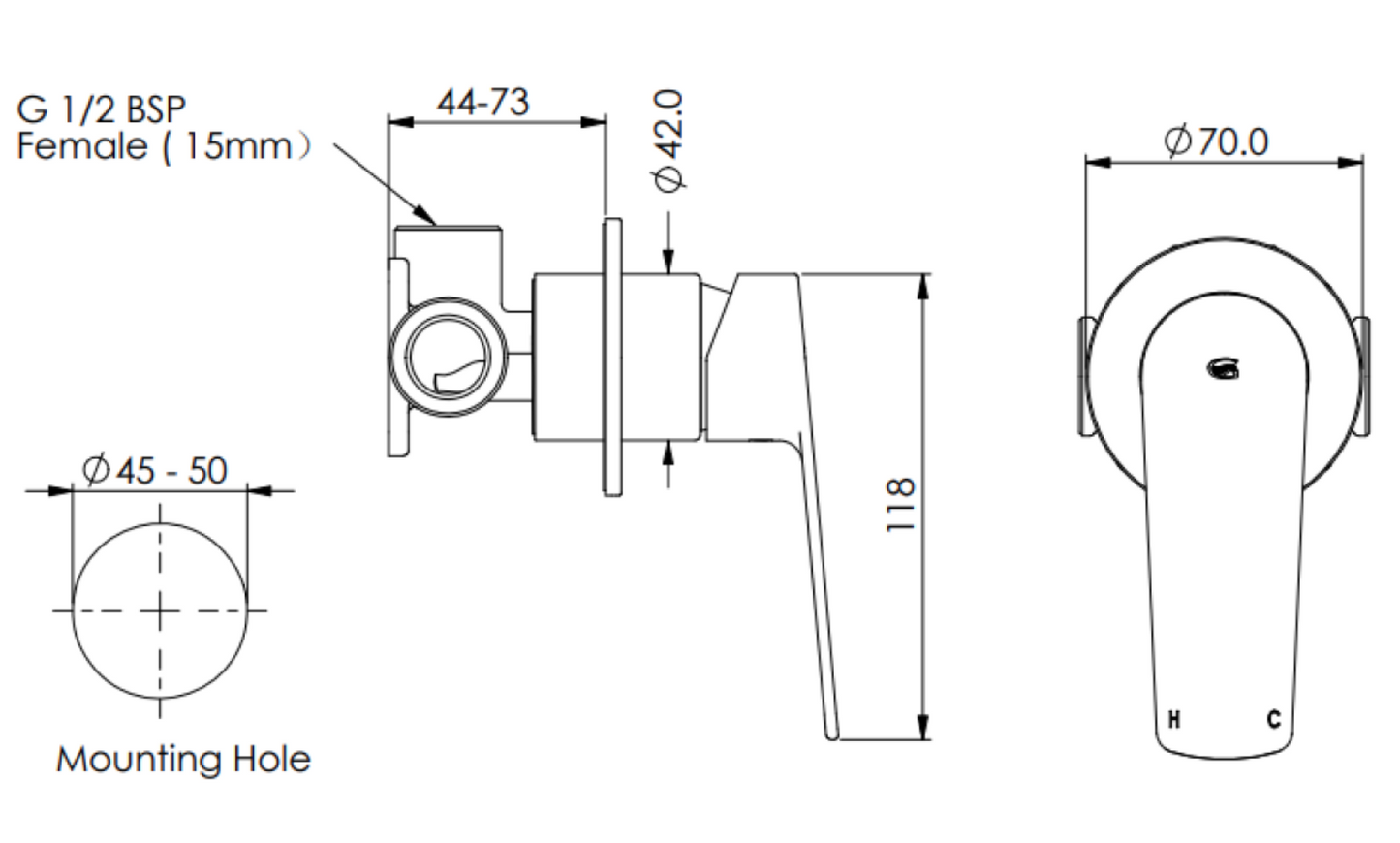Greens Novi Shower Mixer - Chrome