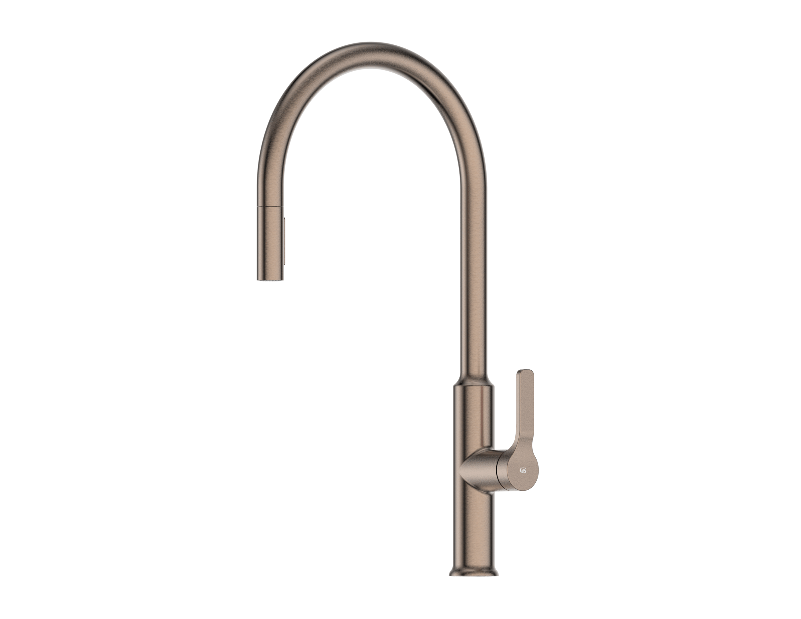 Greens Craft Pulldown Kitchen Mixer with Chef's Spout Brushed Bronze