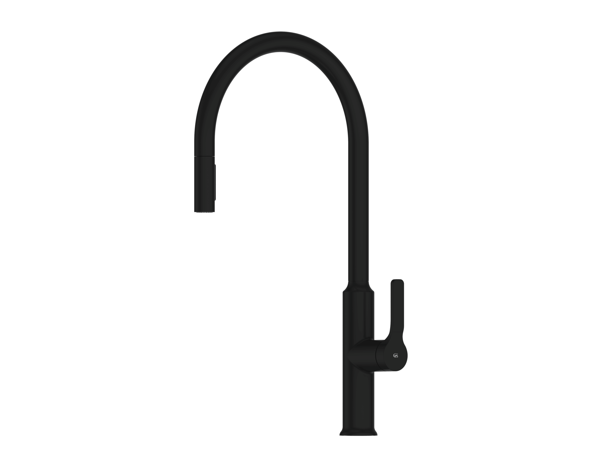 Greens Craft Pulldown Kitchen Mixer with Chef's Spout PVD Matte Black