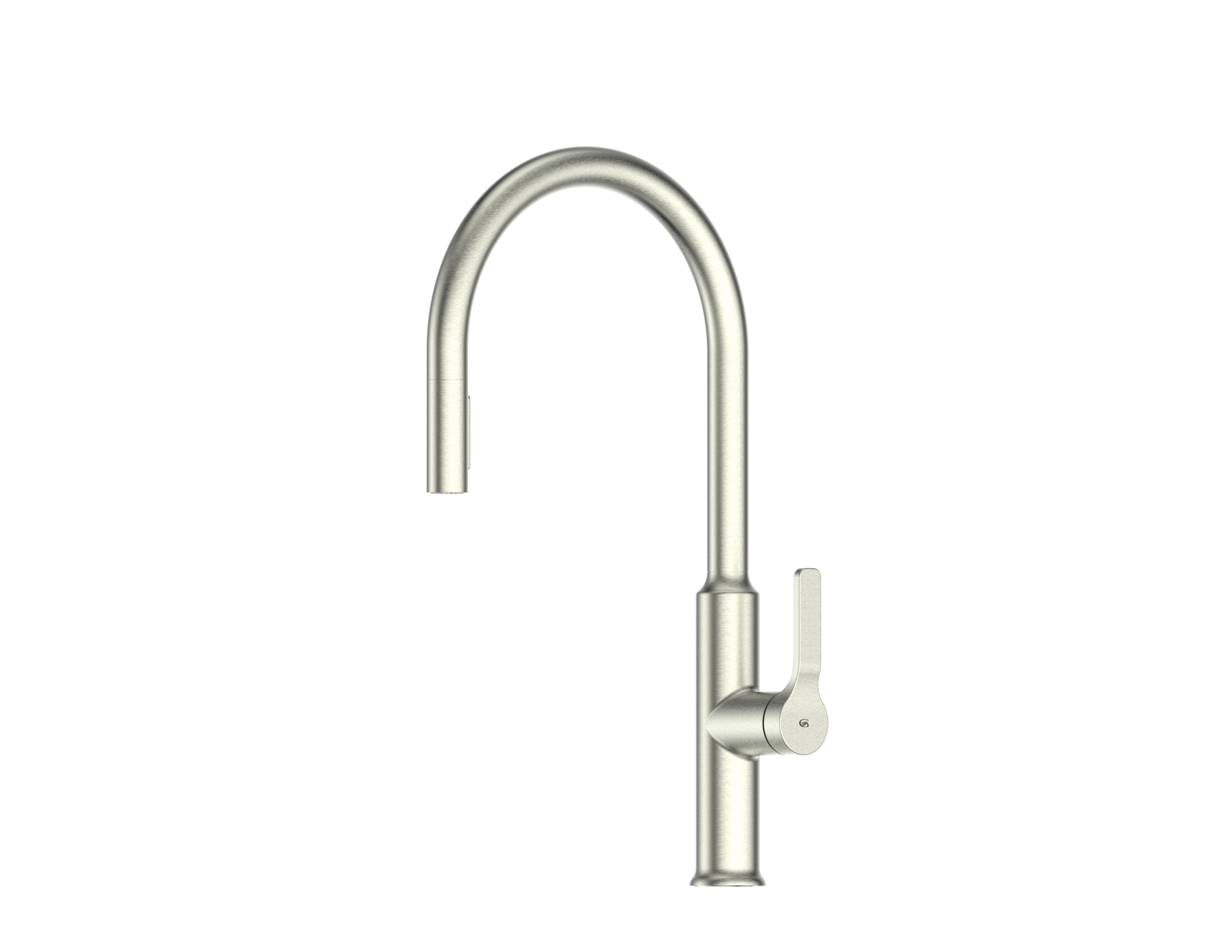 Greens Craft Pulldown Kitchen Mixer with Kitchen Spout Brushed Nickel