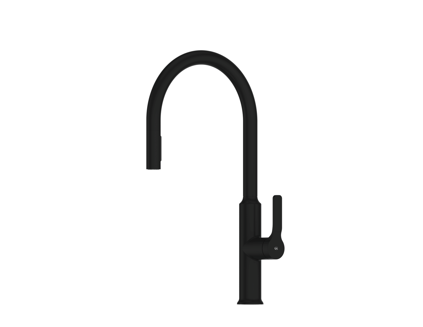 Greens Craft Pulldown Kitchen Mixer with Kitchen Spout Matte Black