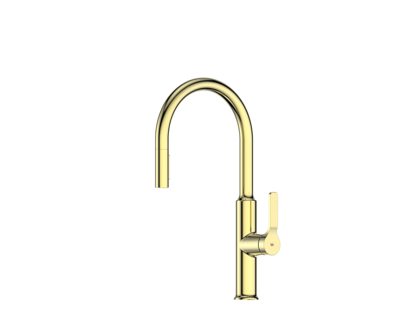 Greens Craft Pulldown Kitchen Mixer with Prep Spout Brushed Brass