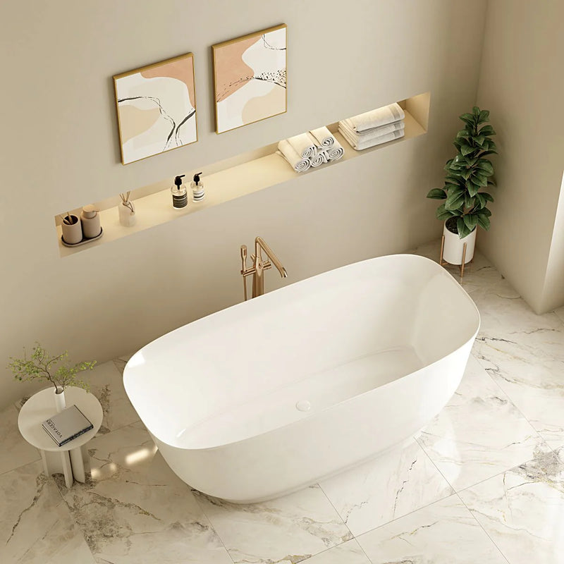 1700mm Libra Freestanding Bathtub - Gloss White