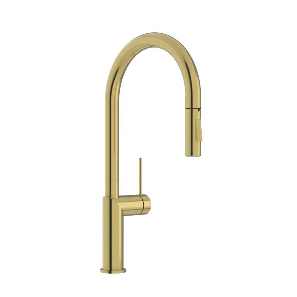 Linkware Elle 316 Pull Out Sink Mixer Brushed Gold