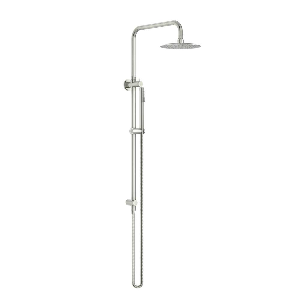 Linkware Elle 316 Twin Shower on Rail Brushed Stainless
