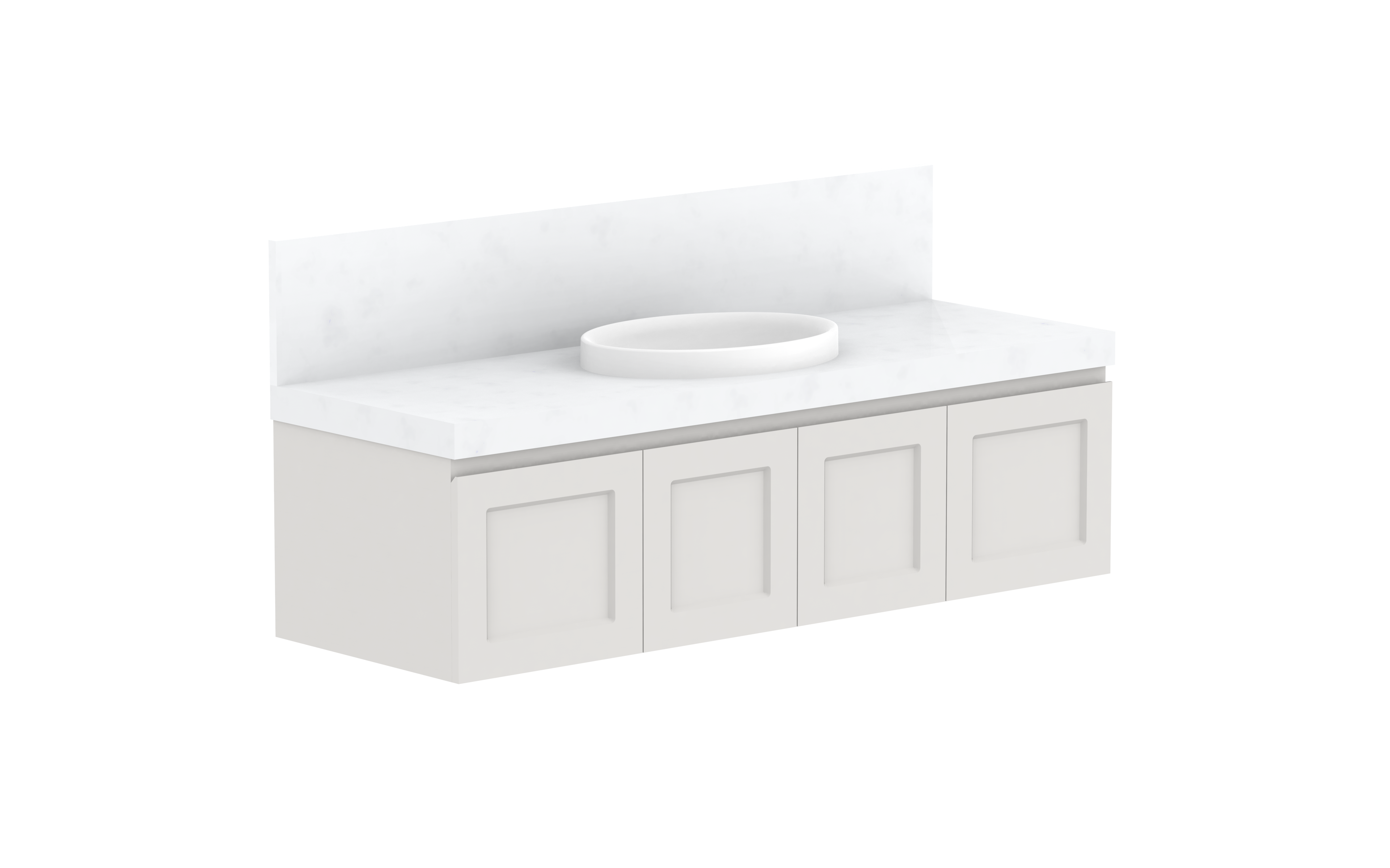 London Vanity - Feather Grey 1500mm Centre