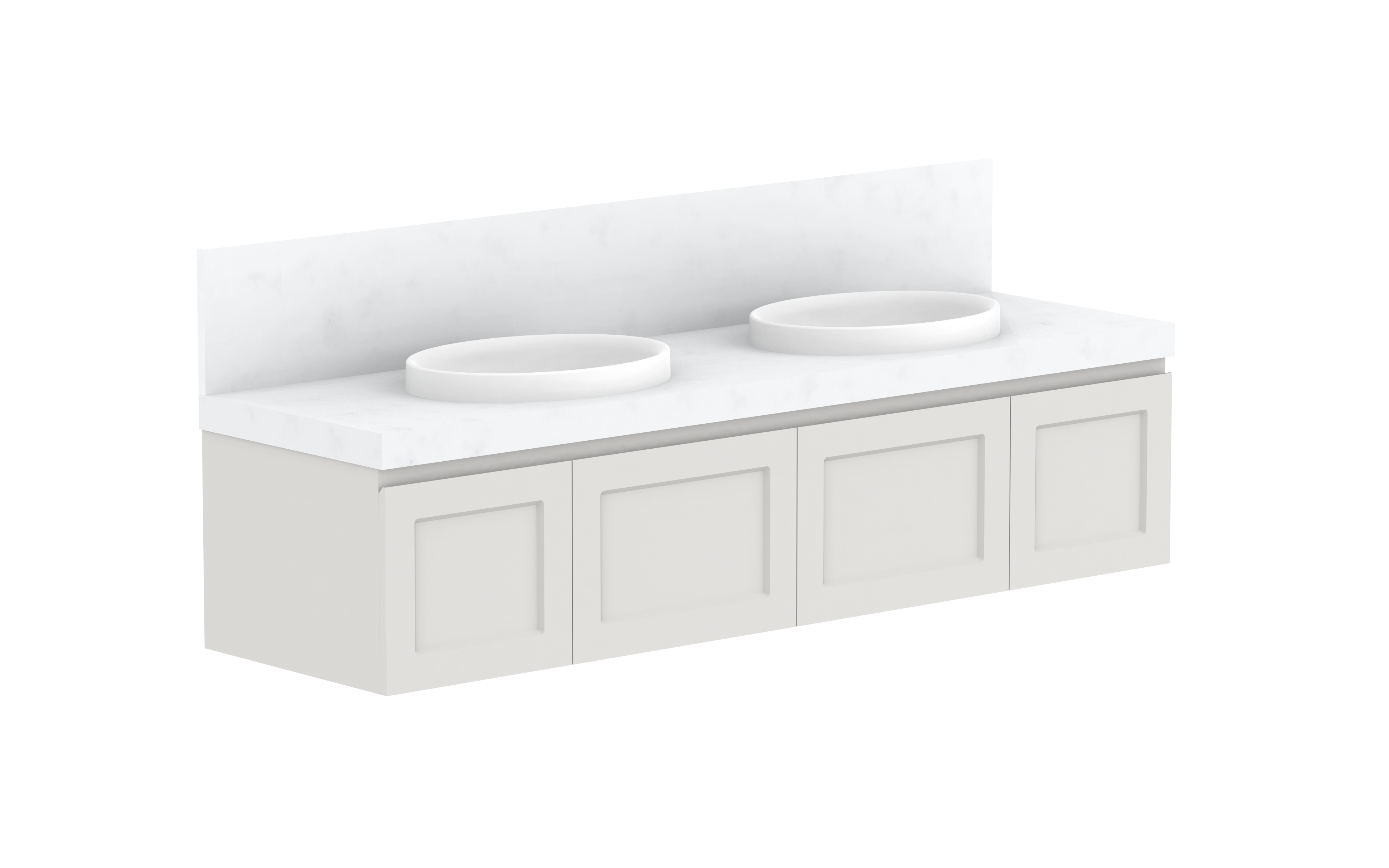 London Vanity - Feather Grey 1800mm Double