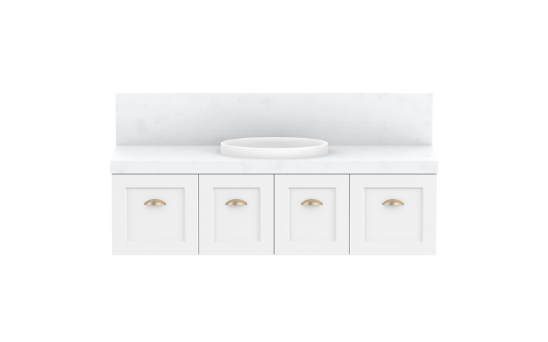 London Vanity - Matte White 1500mm Centre