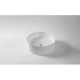 Ovia Claya Lucid Round Counter Top Basin Gloss White