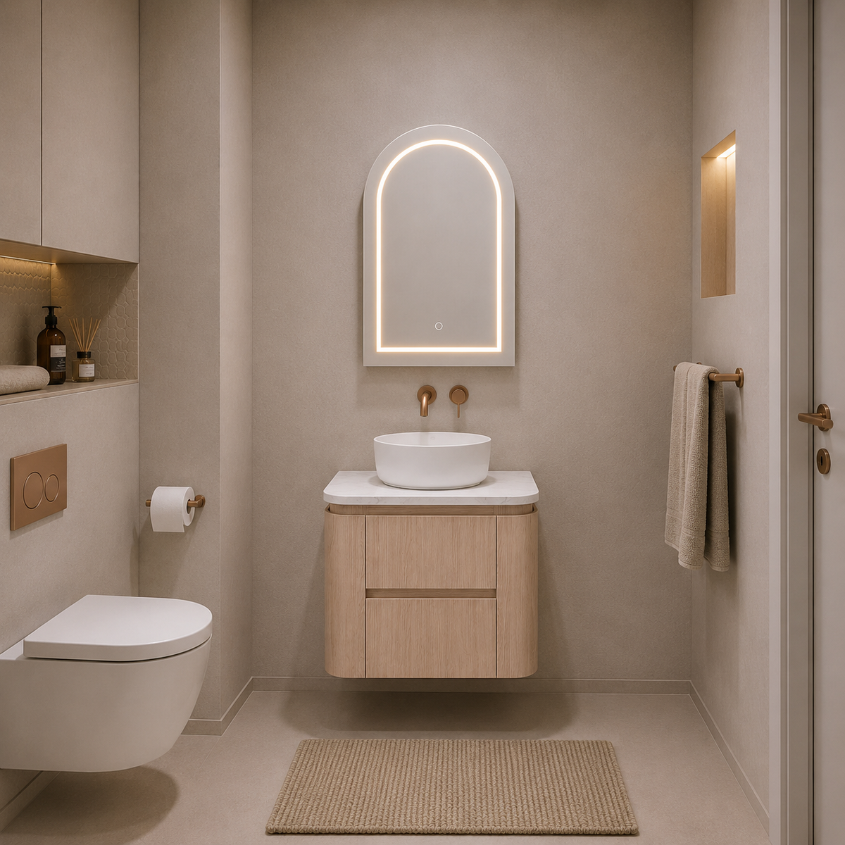 Lukka Ravello Modern Wall Hung Vanity Plywood Cabinet LK-RA750W-SO